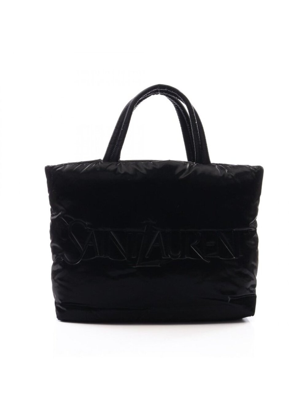 Saint Laurent Paris Tote Wide Puffer Black Nylon